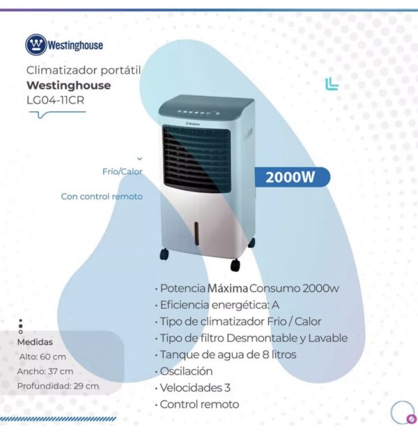 Climatizador westinghouse LG04-13CR - Imagen 5